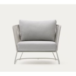Sillón de exterior Saco en cuerda y acero gris VeryForma