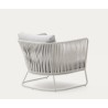 Sillón de exterior Saco en cuerda y acero gris VeryForma