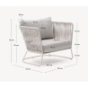 Saco Outdoor-Sessel aus Seil und grauem Stahl VeryForma