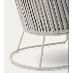 Saco Outdoor-Sessel aus Seil und grauem Stahl VeryForma