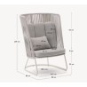Saco Outdoor-Sessel aus Seil und grauem Stahl VeryForma