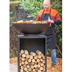 Braseiro Onyx 80 com Grelha Elevada e Tampa RedFire