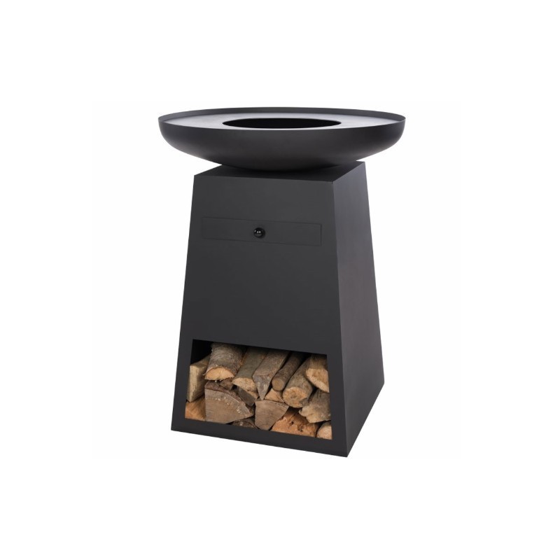 Braséro Orion Classic noir et couvercle RedFire