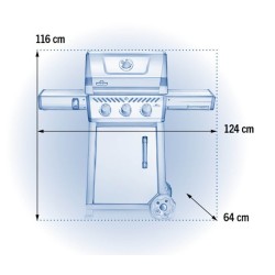 Barbecue a gas Napoleon Freestyle 365 con 3 fuochi