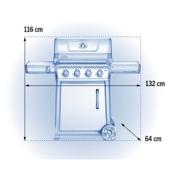 Barbacoa de gas Napoleon Freestyle 425 con 4 quemadores