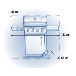 Napoleon Freestyle 425 gas barbecue with side stove and 5 burners