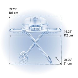 Barbecue a gas Napoleon Phantom TravelQ PRO285X con carrello pieghevole
