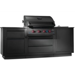 OASIS® 105 Napoleon Mattschwarz 700 Serie Sizzle Zone® Seitliche Outdoor-Küche