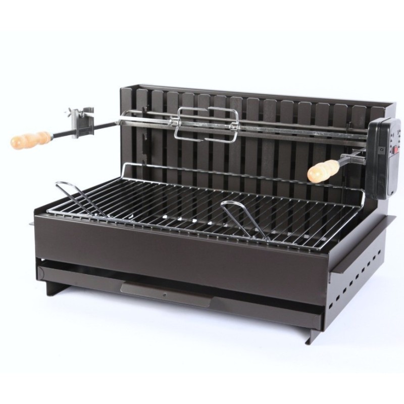 Le Marquier Vulcain Grill mit eingebautem Drehspieß 61x33 Le Marquier Vulcain Grill mit eingebautem Drehspieß 61x33