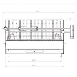 Le Marquier Vulcain Barbecue with Built-In Rotisserie 61x33