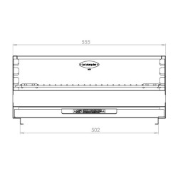 Le Marquier Original Edelstahl Einbaugrill 52x35