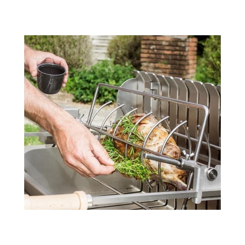 Barbecue Le Marquier Mendy Inox avec Tournebroche