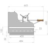 Le Marquier Irissarry Barbacoa de acero inoxidable con asador 78x32
