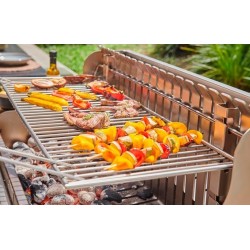Barbecue Le Marquier Irissarry Inox avec Chariot et Tournebroche