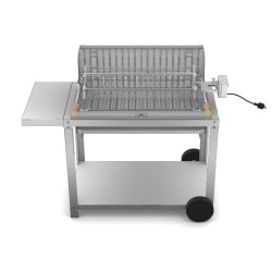 Le Marquier Irissarry Edelstahlgrill mit Wagen und Drehspieß