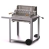 Le Marquier Mendy Barbacoa de acero inoxidable con carro y asador