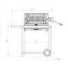 Le Marquier Mendy Barbecue in Acciaio Inox con Carrello e Girarrosto