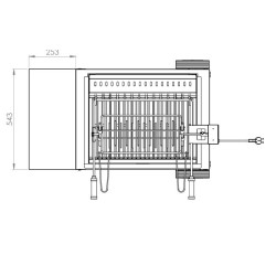 Le Marquier Mendy Stainless Steel Barbecue with Cart and Rotisserie