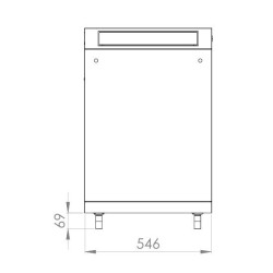 Armário de cozinha para exterior Le Marquier 80 x55 cm aço preto
