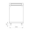 Armário de cozinha para exterior Le Marquier 80 x55 cm aço preto