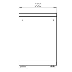 Mueble de cocina Le Marquier con dos puertas 80x55 cm acero negro