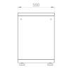 Mueble de cocina Le Marquier con dos puertas 80x55 cm acero negro