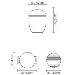 Kamado Monolith Junior Pro 2.0 Grill mit Wagen