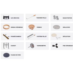 Kamado Monolith Classic Pro 2.0 Grill con carrello