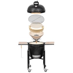 Kamado Monolith Basic Griglia Nera con Carrello