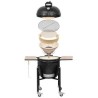 Kamado Monolith Basic Griglia Nera con Carrello