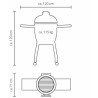 Kamado Monolith Basic Grelha Preta com Carrinho