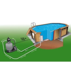 Ubbink Azura Wooden Pool 400x610 H120cm Blue Liner