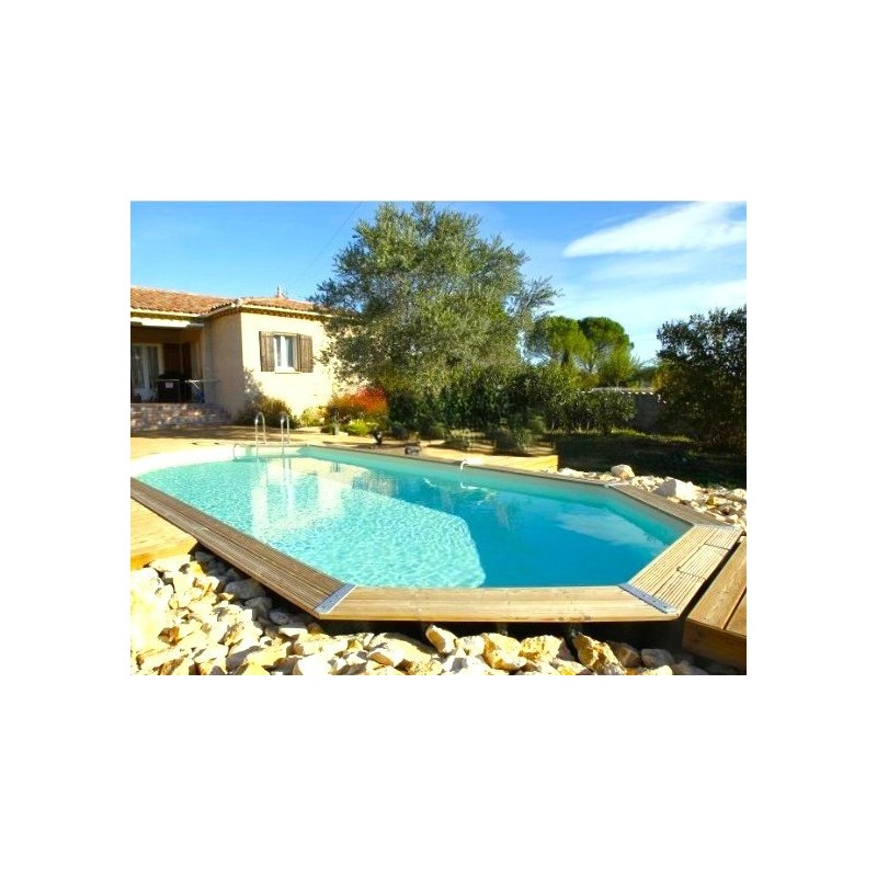 Piscine Bois Ubbink Azura 400x610 H120cm Liner beige Piscine Bois Ubbink Azura 400x610 H120cm Liner beige