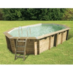 Piscine Bois Ubbink Azura 400x610 H120cm Liner beige