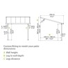 Pérgola de pared Olympia 3x4,25m de aluminio blanco y policarbonato Canopia