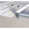 Pergola addossata Olympia 3x4,25m in alluminio bianco e Canopia in policarbonato