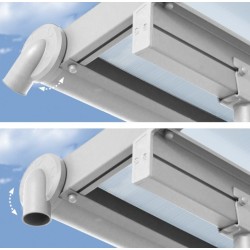 Pergola addossata Olympia 3x4,25m in alluminio bianco e Canopia in policarbonato