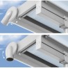 Olympia 3x4.25m white aluminium and Canopia polycarbonate wall-mounted pergola