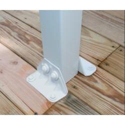 Olympia 3x5,46 m Wandpergola aus Weißaluminium und Canopia Polycarbonat