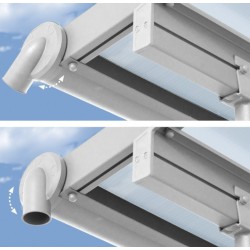 Pérgola de pared Olympia 3x5,46m de aluminio blanco y policarbonato Canopia