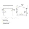 Olympia 3x6,1 m Wandpergola aus Weißaluminium und Canopia Polycarbonat