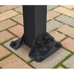 Pérgola de parede Olympia 3x7,30m em alumínio cinzento e policarbonato Canopia