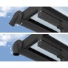 Olympia 3x8.60m wall-mounted pergola with grey aluminium and Canopia polycarbonate