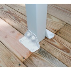 Pergola addossata Olympia 3x9,71m in alluminio bianco e Canopia in policarbonato