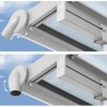 Pérgola de pared Olympia 3x9,71m de aluminio blanco y policarbonato Canopia