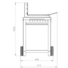 Le Marquier Montory Grill Grill con Carrello 61x40
