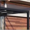 Pergola addossata Stockholm 3,5x6,6m alluminio grigio antracite e tetto trasparente Canopiaonate Canopia