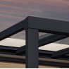 Stockholm 3.5x3.7m aluminium wall-mounted pergola Anthracite grey and Canopia transparent roof