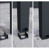 Pergola adossée Stockholm 3.5x6.6m aluminium Gris anthracite et toit transparent Canopiaonate Canopia