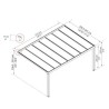 Pérgola de pared Stockholm de 3,5x5,15m Techo de aluminio gris antracita y transparente Canopia